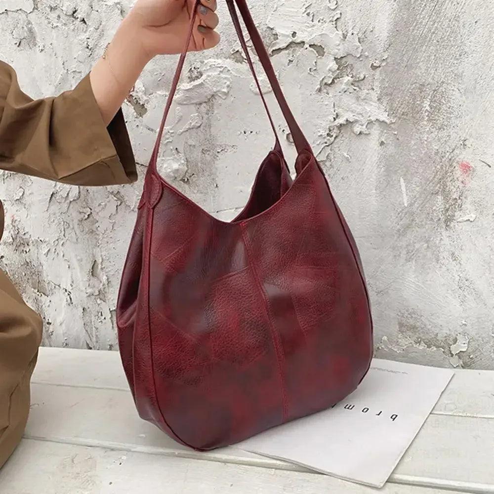 Women’s handbags vintage luxury leather shoulder bag designers large modern fashion brand female