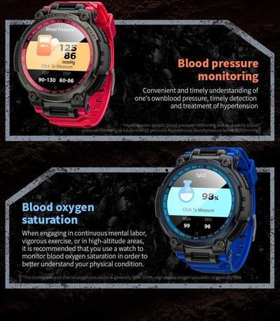 LOKMAT New ATTACK MAX Sport Rugged Smart Watch BT Calls Waterproof Military Smartwatches Heart Rate Monitor Fitness Tracker