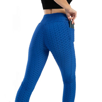 Women Fashion Pocket Bubble Lift Leggings