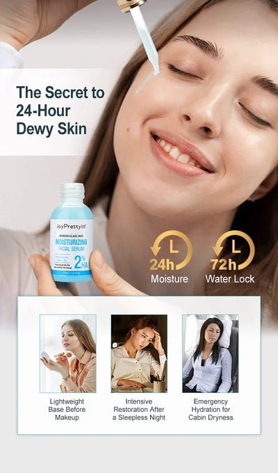 Hyaluronic Acid Face Serum Moisturizing Smoothing Reduces Dryness Fine Lines Hydrating Facial Essence Korean Skin Care