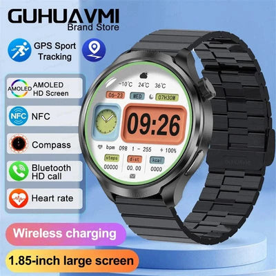 Smart Watch 1.85" BIG AMOLED Screen NFC GPS Tracker IP68 Watch 4 BT5.3 Call Health Smartwatches Custom Dial Series GT Upgraded