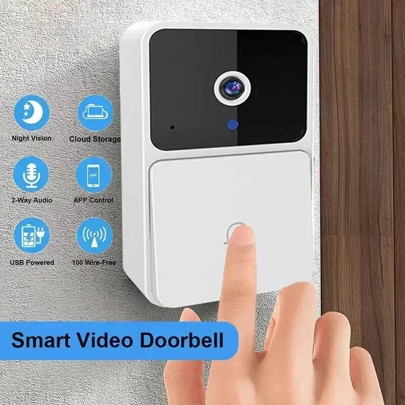 WiFi Video Doorbell Camera, Wireless Night Vision - Ultra HD Smart Home Doorbell with Two-Way Audio for Real-Time Communication