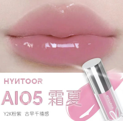 HYNTOOR Lip Gloss Shiny Shimmer Mirror Hydrating Moisturizing Water Shine Lipstick Nourishing Care Dewy Lip Makeup
