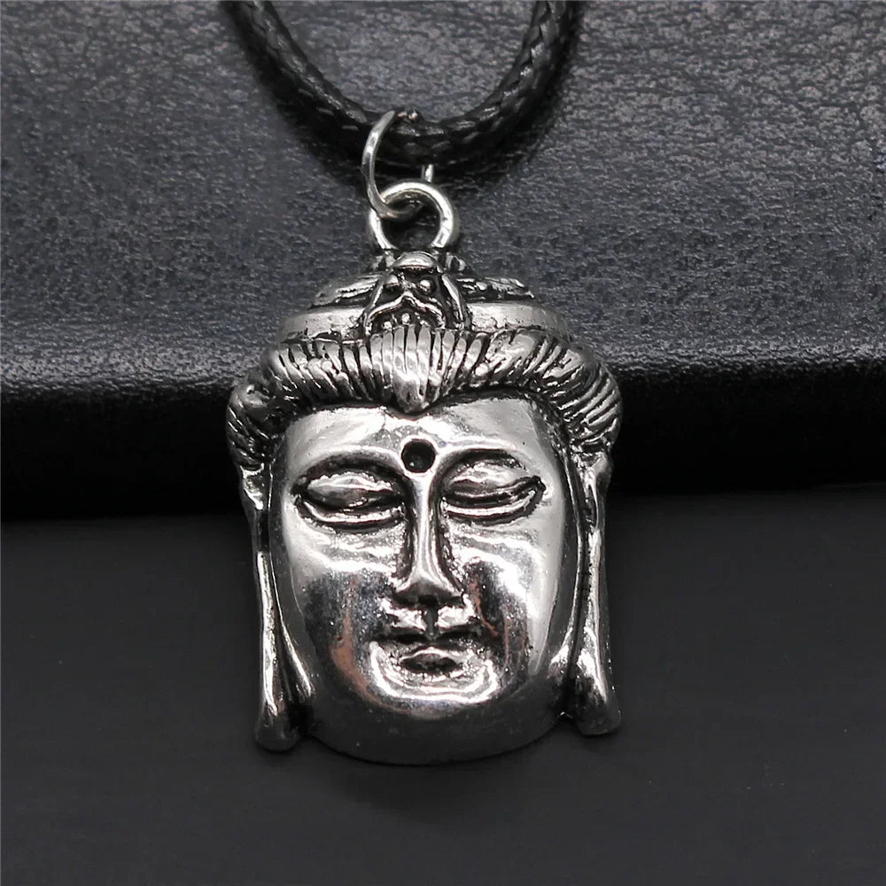 Religious Necklace Buddhist Buddha Statue God Buddha Necklace Charm Buddhist Meditation Hinduism Zazen Necklace