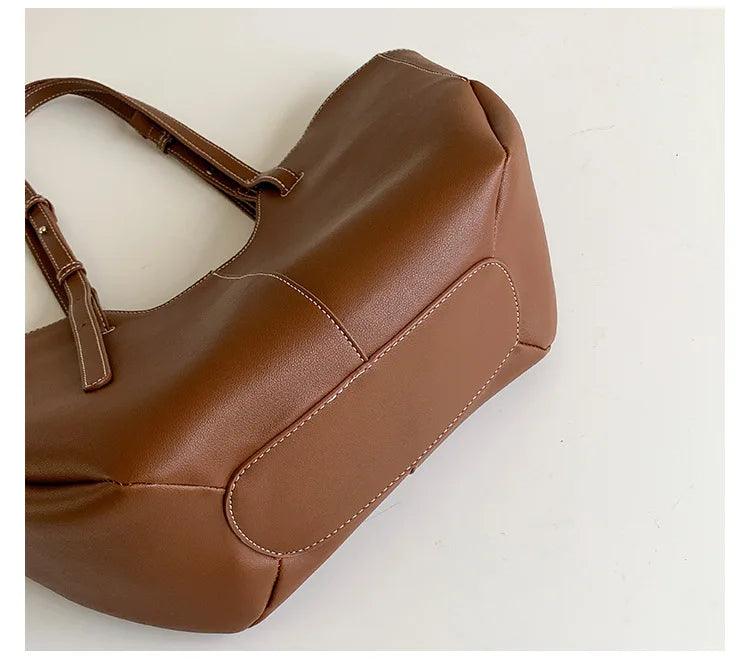 Designer large capacity women handbag single shoulder portable shopping bag luxury leather ladies commuter underarm