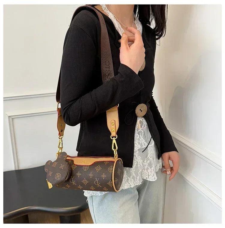 Famous designer popular classic elegant handbags leather ladies crossbody shoulder bag versatile and chic for evening