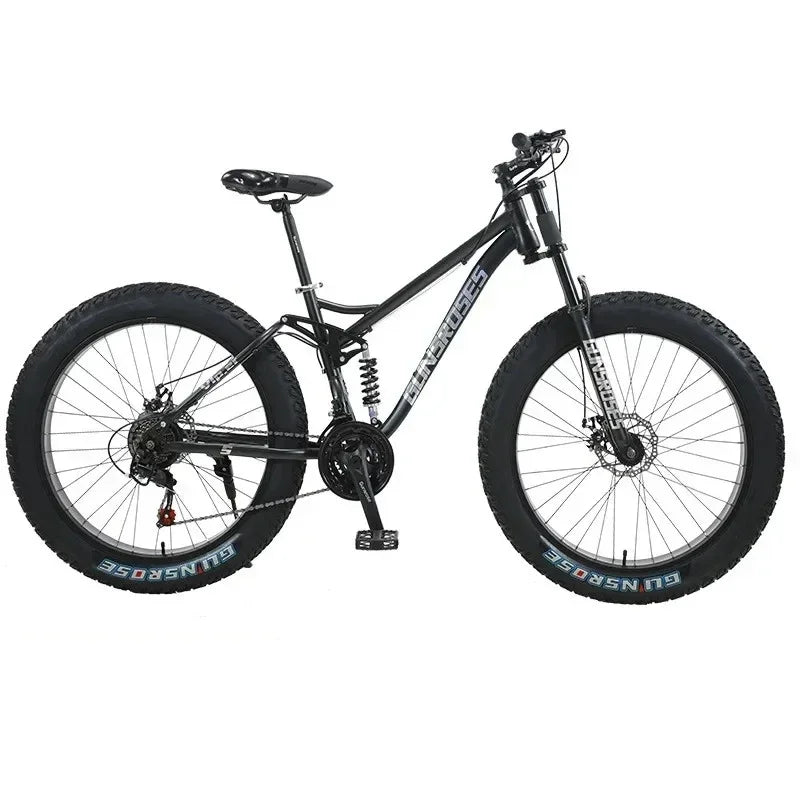 24/26 inch 4.0 tire bike snow beach bike disc brake Downhill Bike Full Suspension MTB variable speed soft tail Mountain Bicycle