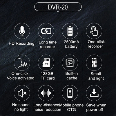 500 Hours Recorder Voice Recorder Noise Cancelling Audio Recorder with Magnetic Attachment Suitable for Lectures, Meetings
