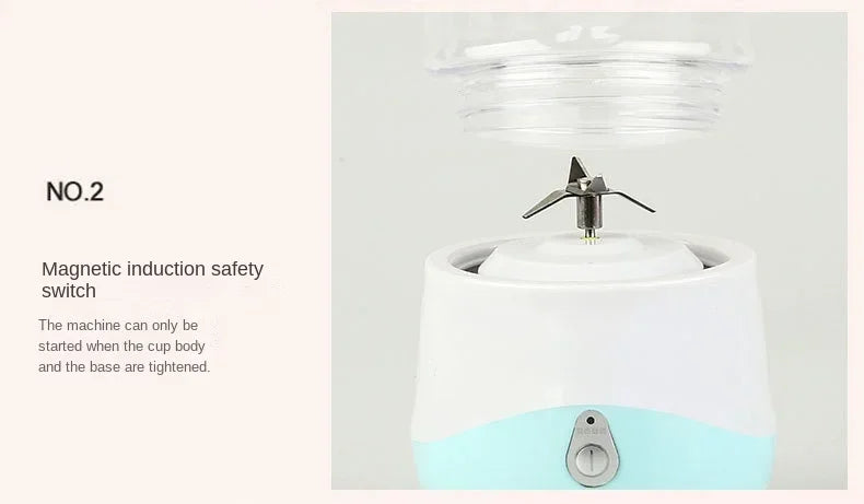 Portable Blender USB Rechargeable Mini Juicer Blender Household  Mixer Machine For Juices Shakes And Smoothies Juice Extractor