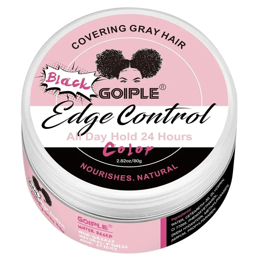 Edge Control Wax for Women Strong Hold Non-greasy Covering Gray Hair Edge Styling Gel for Black No Flaking Hairstyles Pomade