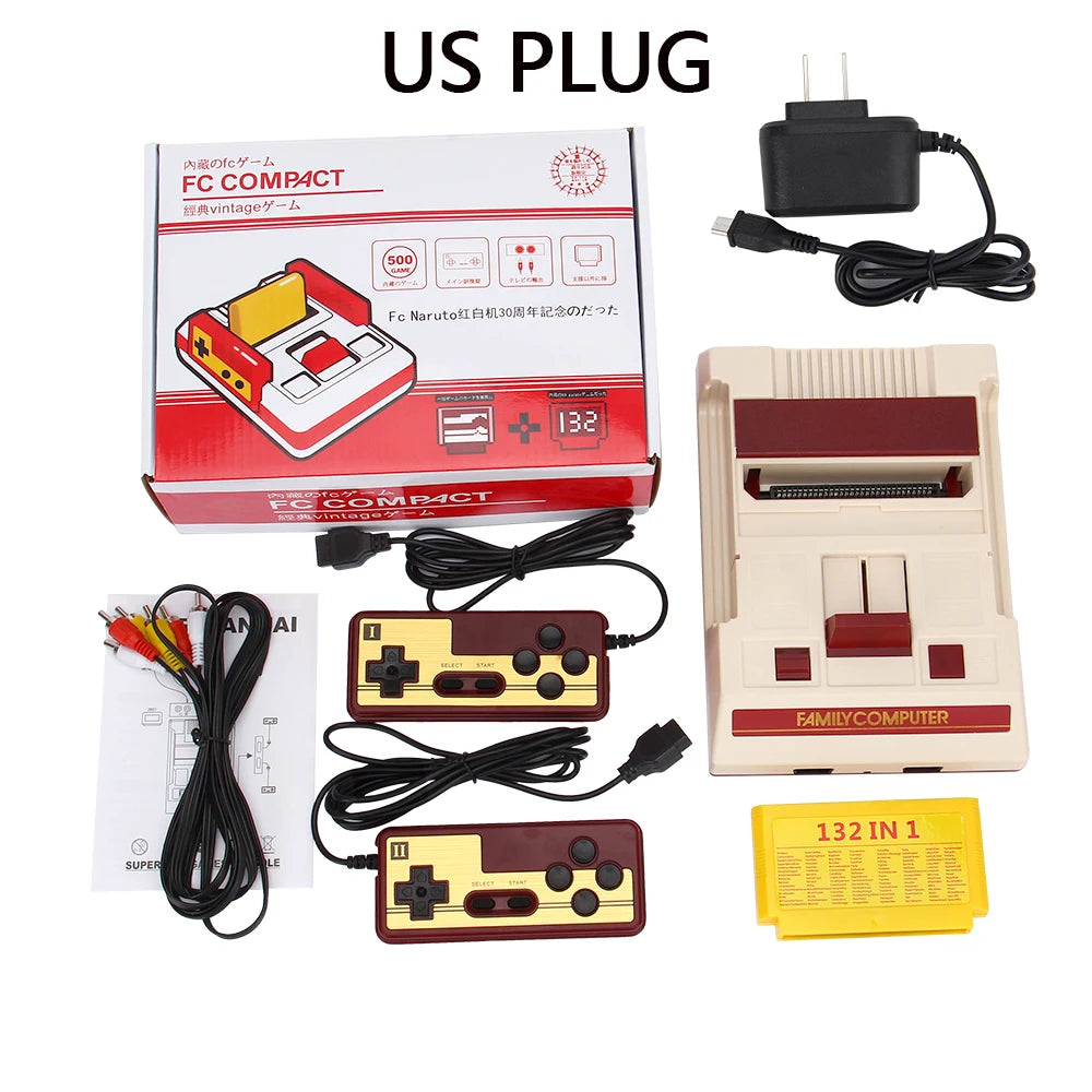 8 Bit Video Game Console Built in 500 Classic Games Family Computer TV Game Consola Support Game Cartridge For FC Retro Gaming