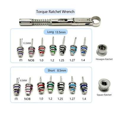 Dental Universal Implant Torque Kit Screwdriver Wrench for Prosthetic Restoration Ratchet Dentist Tools