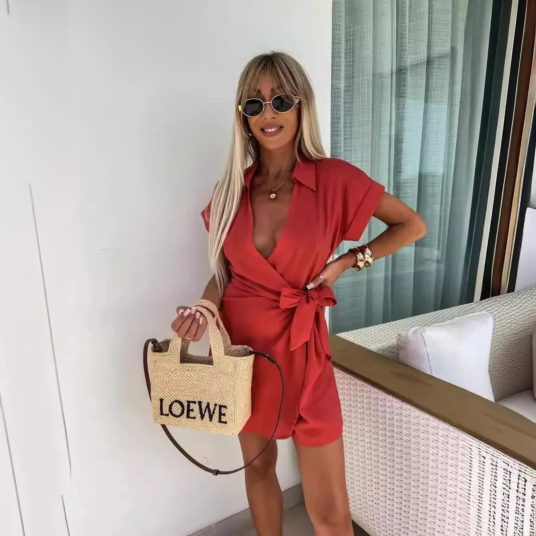 Jumpsuit Women Overalls Letter Print V Neck Cotton Linen Bodysuits Loose Trousers Summer Romper Sexy Streetwear Elegant Bodysuit