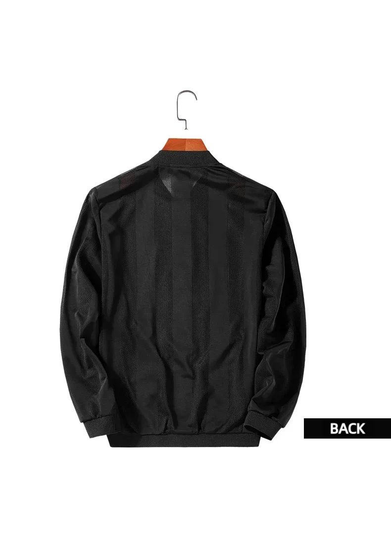 Men's Summer Casual Jackets Cool Lightweight Hooded Zip Jacket with Pockets Summer Essential Outerwear  Cut-Out Jacket