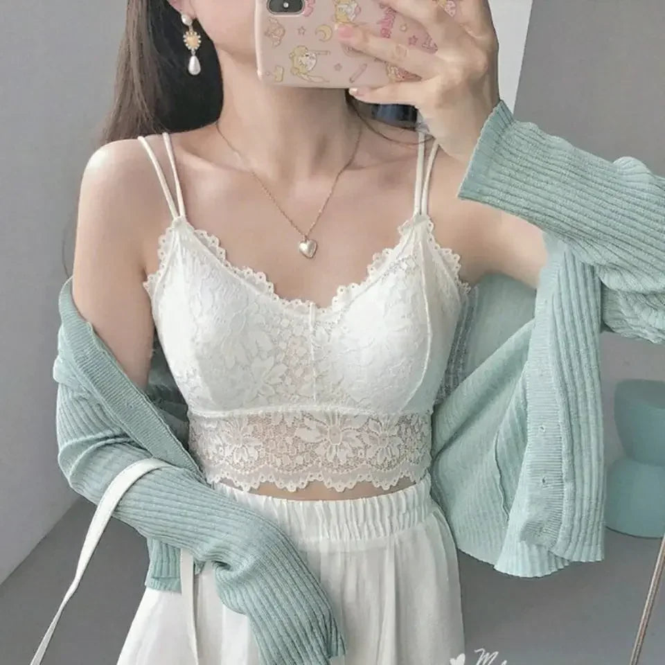 Women's Lace Bra Wireless Push