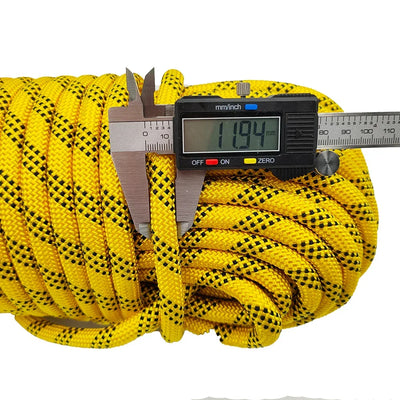 12mm 50m Outdoor Climbing Rope Escape Rescue Static Rope Rock Equipment Mountaineering Lifeline Emergency Survival Safety Gear