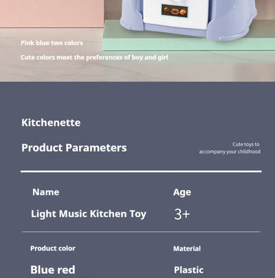 Simulated Kitchen Toys Kitchenware Lighting and Sounds Cooking Game Set Children Fun Educational Toy Educational Toys Boys Girls