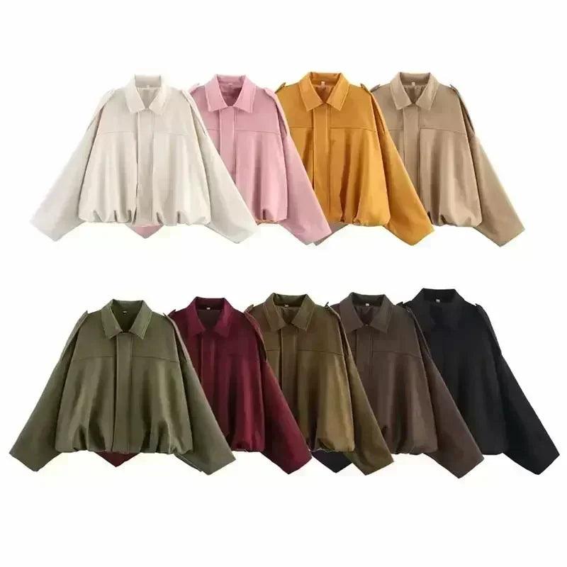 Women’s jackets spring chic elegant outerwear loose warm coat youth fashion