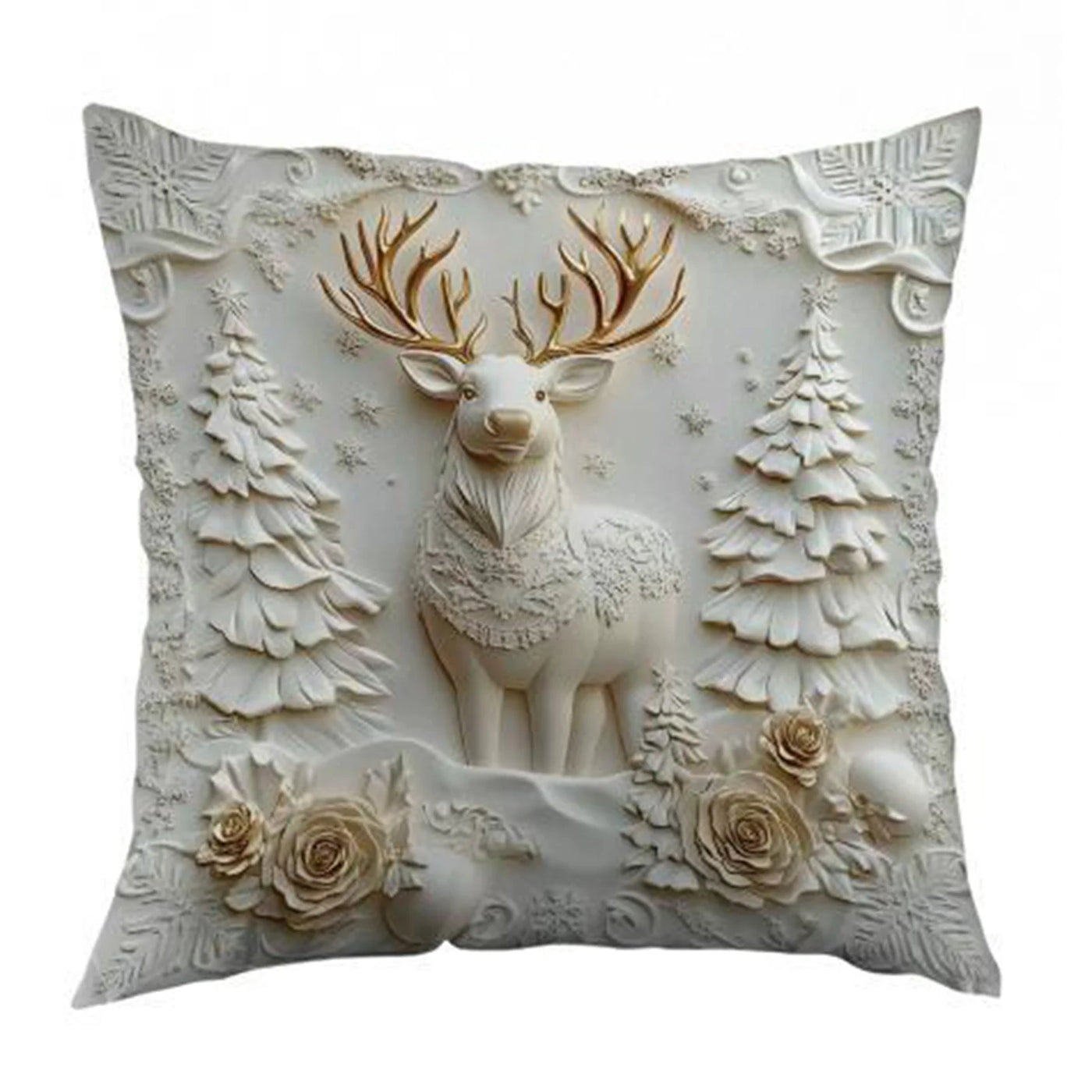 Plush Throw Pillow Covers Xmas Decorative Cushion Covers Ultra Soft Cozy Winter Holiday Warm Pillowcase For Christmas Decoration