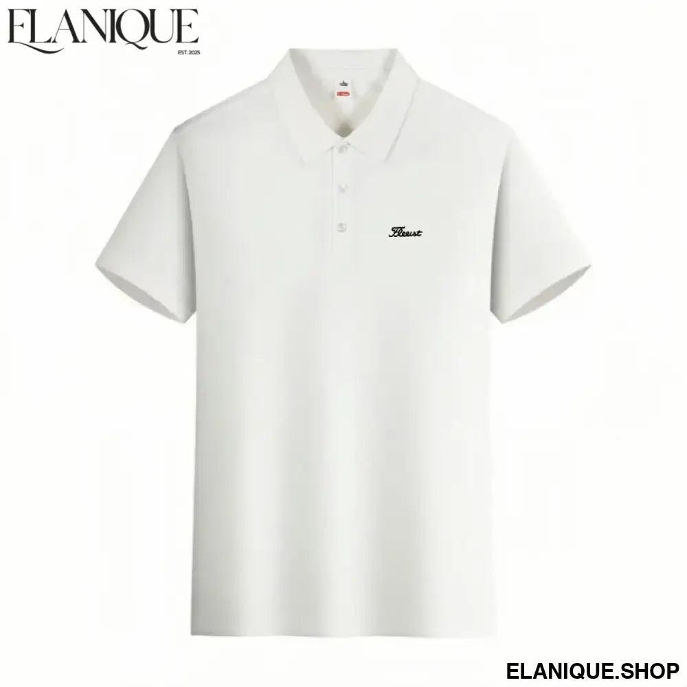 Men’s Embroidered Golf Polo Shirt – Smart Casual Summer Top