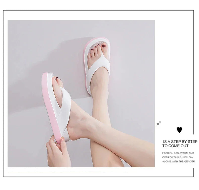 Woman Flip Flops Popular Design Shoes 2025 Trend Casual Platform Sandals Non-slip Outdoor Slippers Unique Features Flat Sandals