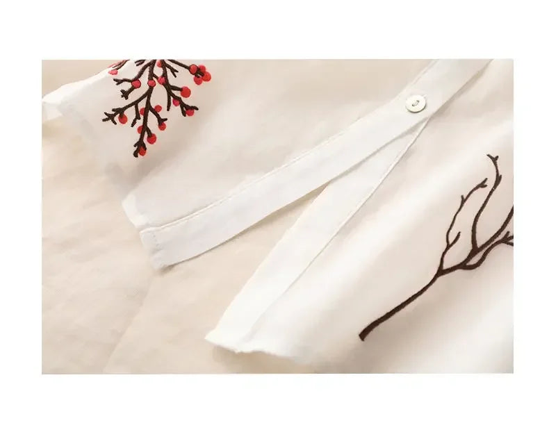 Seven Point Cotton Linen Top For Women