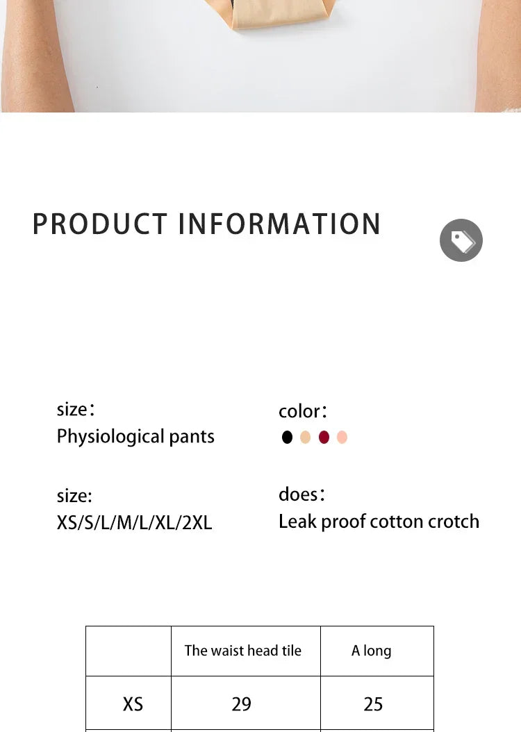 Menstrual Panties Women Underwear intimatePantsHighWaist Absorvent PadSeamless Super Absorbent Abundant  Flow BriefWithLeakProof