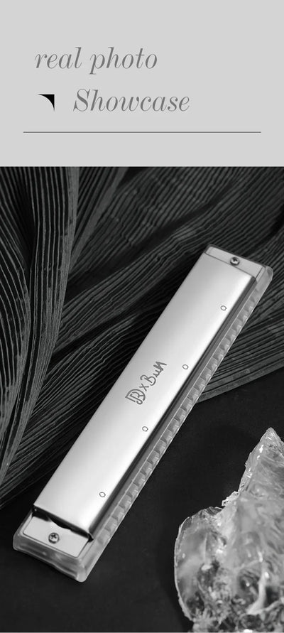 JDR Polyphonic Harmonica 24 Holes Professional Tremolo Mouth Organ T2406S Harmonica For Adults, Professionals and Students