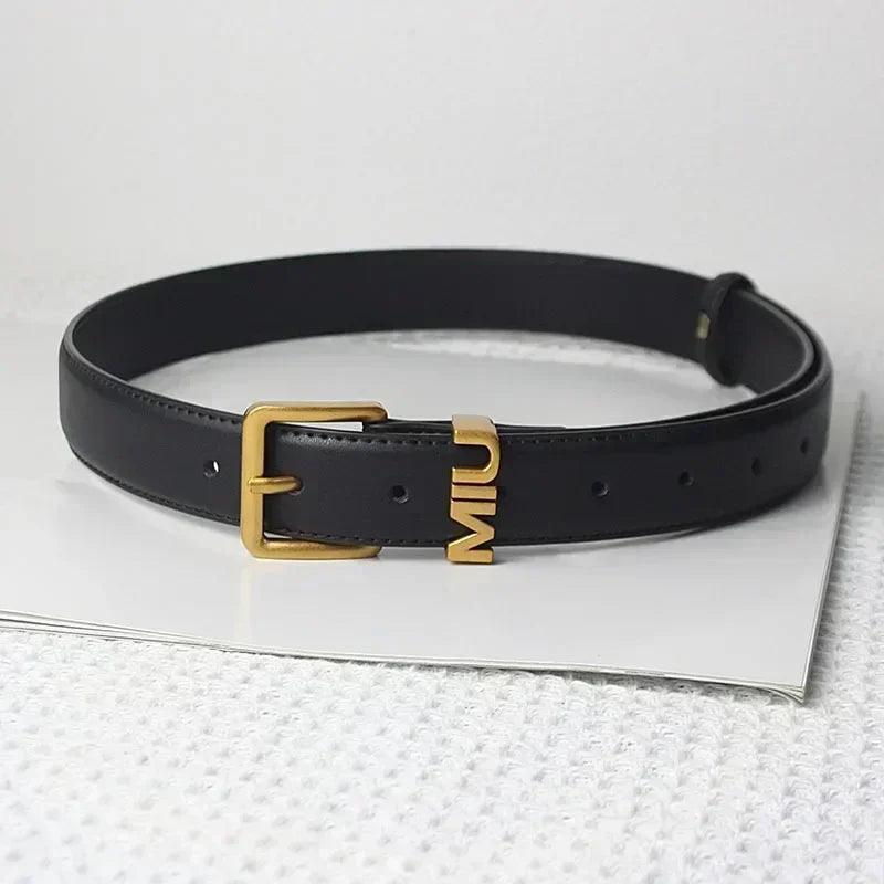 Genuine leather thin metal buckle belt for women |fashion waistband | jeans |casual dress | ladies | free size