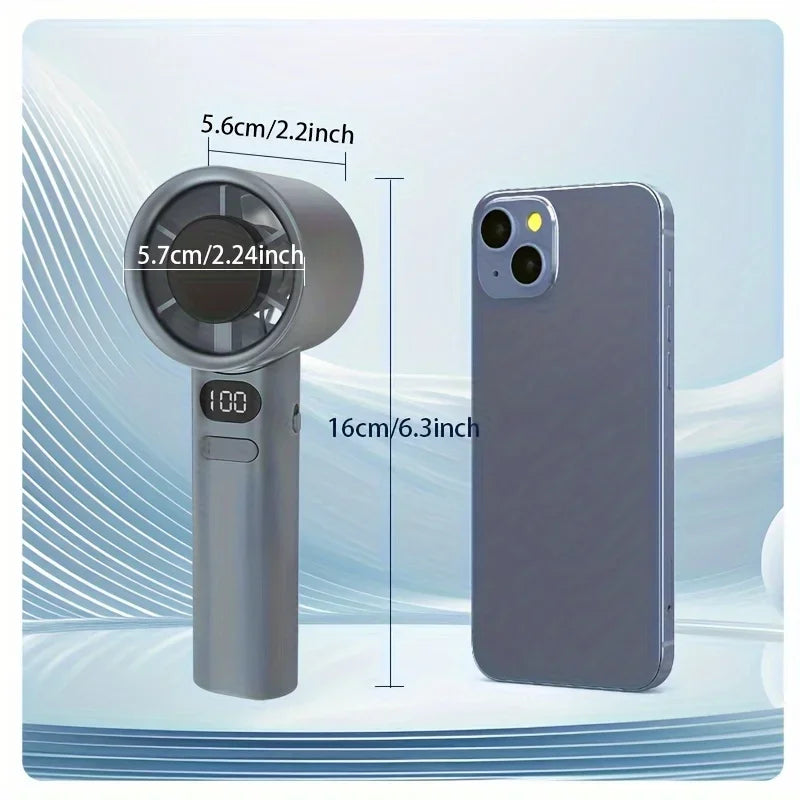 Portable Hand Fan USB Rechargeable 120 Wind Speeds Mini Bladeless Handheld Fan Personal Highspeed Fans Electric Eyelash Fans New