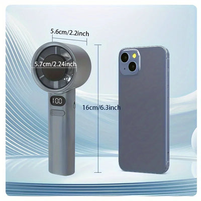 Portable Hand Fan USB Rechargeable 120 Wind Speeds Mini Bladeless Handheld Fan Personal Highspeed Fans Electric Eyelash Fans New