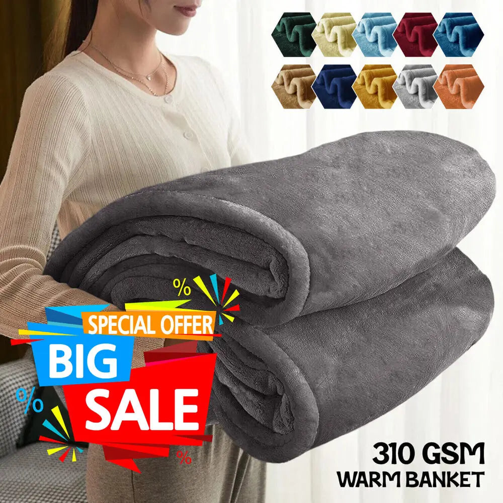 Thicken Warm Soft Blanket for Fall Winter Spring All Season Fuzzy Microplush Lightweight Fleece Winter Blankets for Bed Sofa