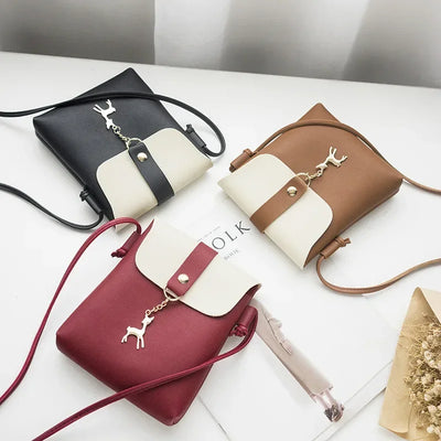 Fashion Handbags Women Bags Designer New Casual Bag Mobile Phone Bag Personality Deer Charm Single Shoulder Diagonal Bag