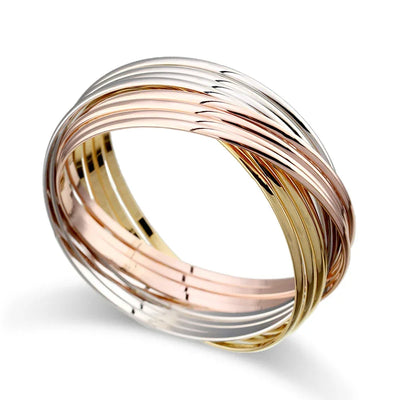 Luxury 10 Pieces Bangle Sets in 3 Colors Statement Bracelet Fashion Hands Jewelry for Women Wedding Party Prom