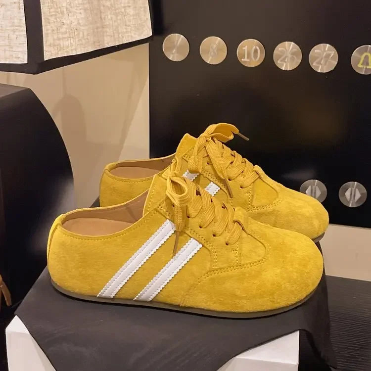 2025 Casual Sneakers Woman Shoes Slippers Flats Platform Sandals Mules NEW Brand Designer Lace Up Loafers Summer Womens Sneakers