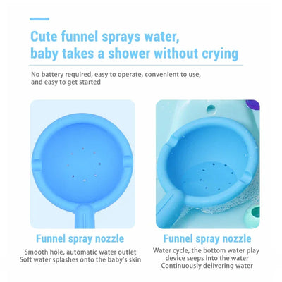 Baby Bath Toys Colorful Waterwheel Bathing Bathtub Water Spray Play Set Rainbow Windmill Bathroom Toy For Kids Toddler Children