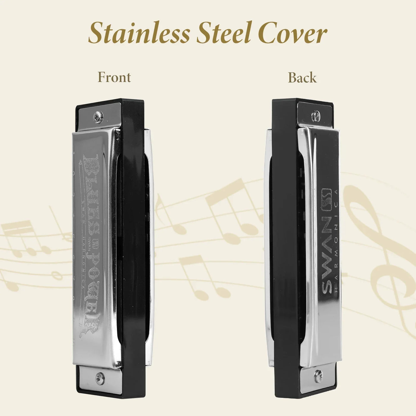 Diatonic Blues Harmonica 12 Keys Available Mouth Organ Harmonica10 Hole 20 Tone Diatonic Harp with Case for Student Teacher Gift