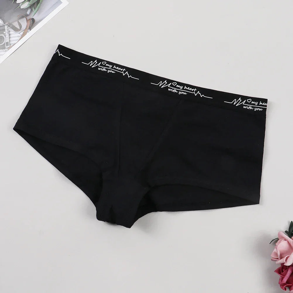 Ladies Solid color boxers Briefs Comfortable Female Underwear Sporty Style Casual Sexy Panties for Women S-XL