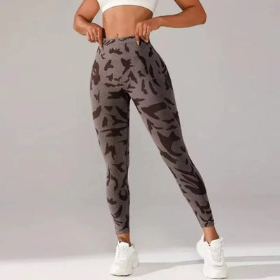 Women V-waist Printed Seamless Leggings