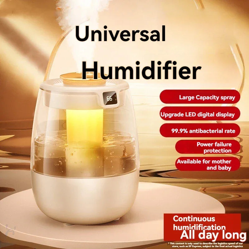 2024 New Humidifier Double Spray High Mist Atmosphere Light Household Bedroom Dormitory Constant Humidity Aromatherapy USB Humid