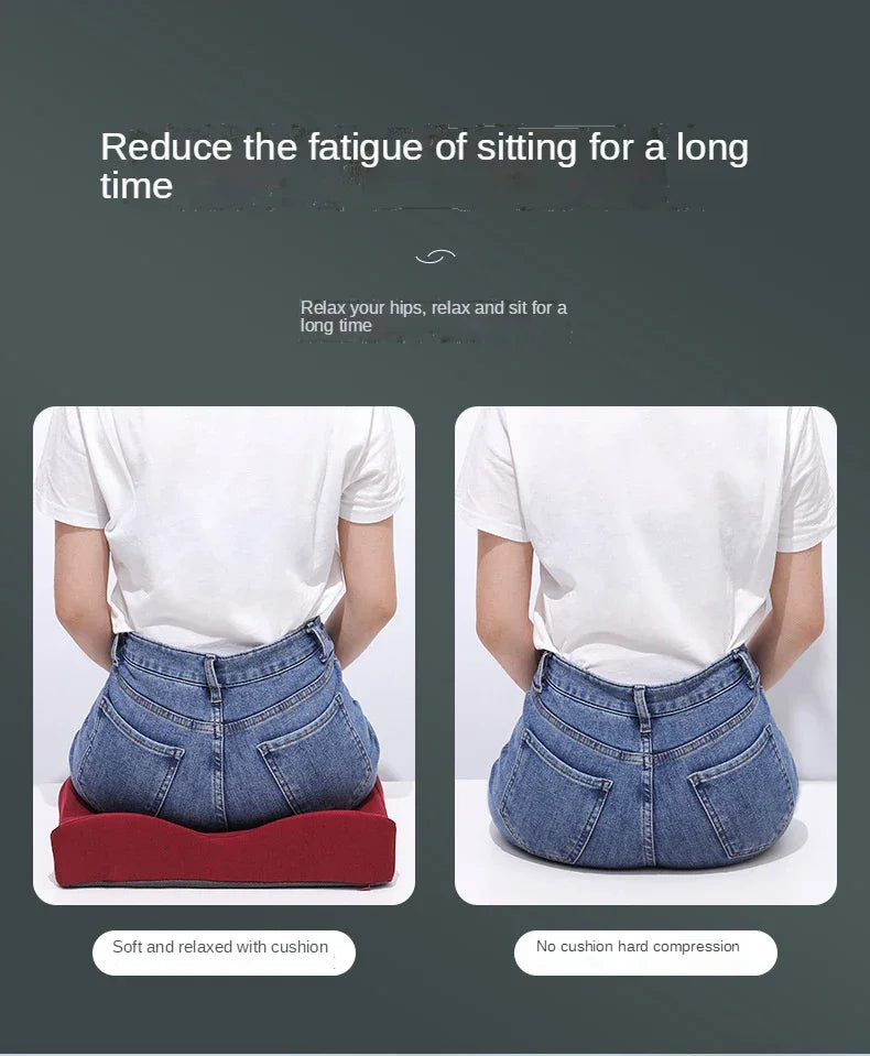 Car Booster Seat Cushion For Driver Hip Pain Raised Memory Foam Height Seat Protector Washable Cover For Short People Pad Mats