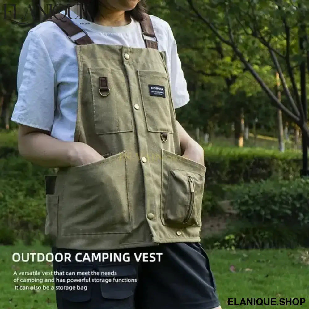 Outdoor BBQ & Fishing Vest – Multifunctional Camping Apron for Men & Women