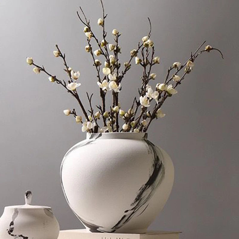 Ceramic Vases Large Home Decoration Flower Bottle Modern Elegant Nordic Interior Minimalist Vases for Centerflowers of Tables