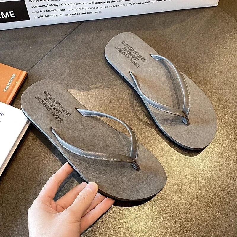 Women's Non-Slip Summer Flip Flops - Beach/Outdoor Casual Sandals, Fashion Slippers for Ladies, Comfortable Holiday Footwear