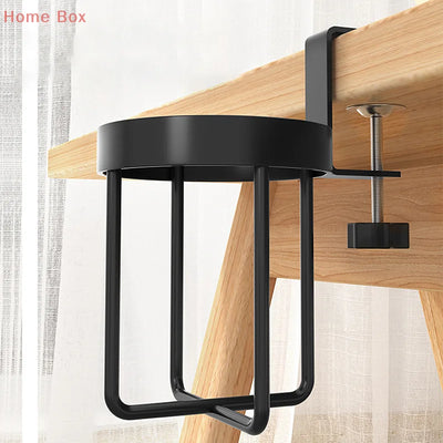 1PC Desk Cup Holder Shelf Universal Fixed Cup Holder For Coffee Mugs Water Bottles Cup Clamp Holder At The Table Storage Rack