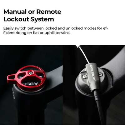 BOLANY Snow Bike Fat Front Fork 20x4.0 with Magnesium Alloy Hook 120mm Travel Air Suspension Compatible E-Bike Mountain Bike