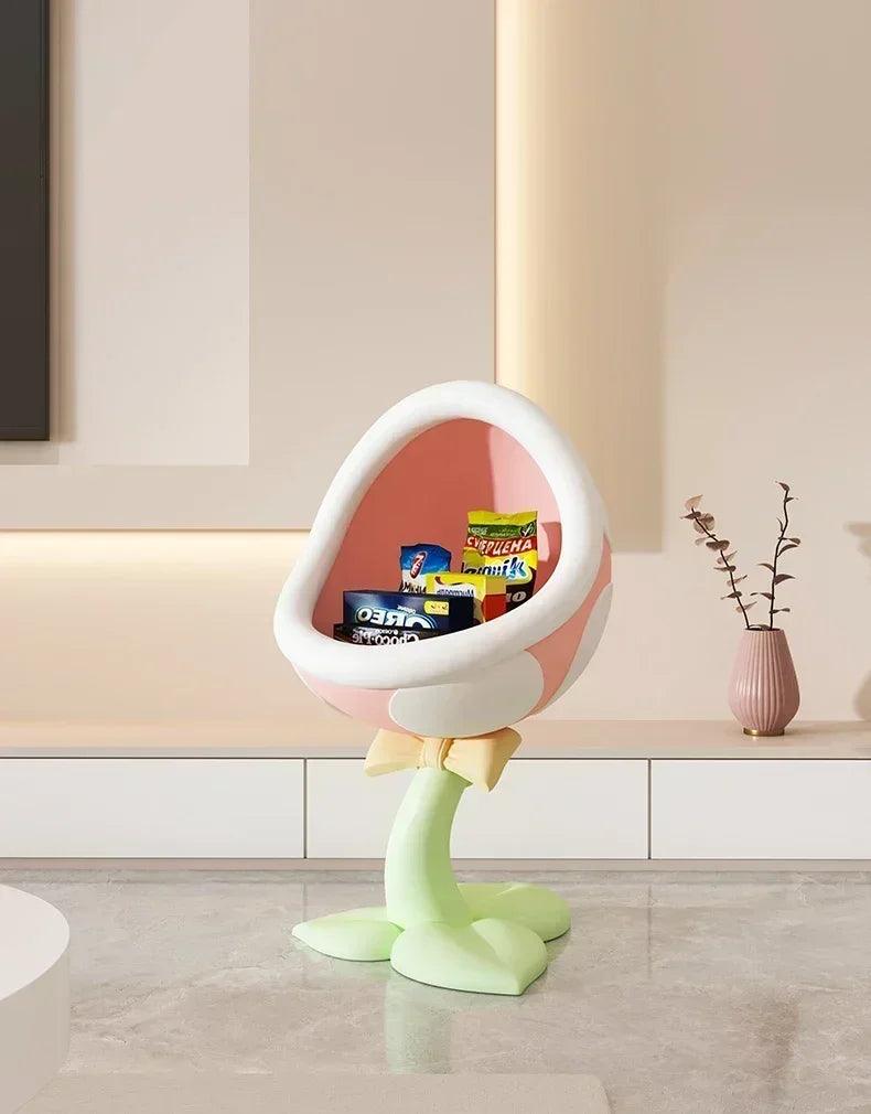 Home decor creative side table large mouth flower storage ornaments room bedside living decorative rack