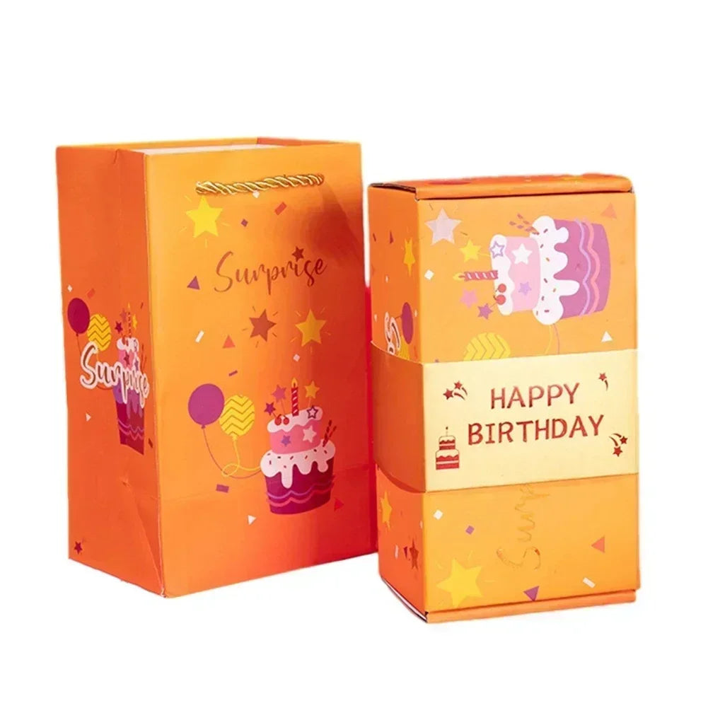 Christmas Gift Box Diy Folding Paper Boxs Money Pop Up Birthday Wedding Surprise Bounce Boxs Explosion Red Envelope Gift Box Set