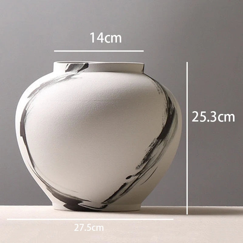 Ceramic Vases Large Home Decoration Flower Bottle Modern Elegant Nordic Interior Minimalist Vases for Centerflowers of Tables