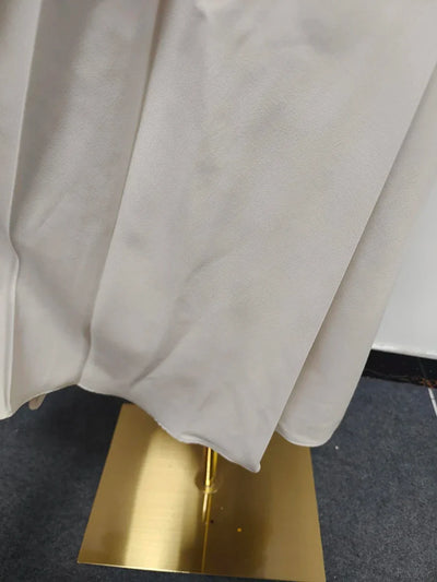 VGH Designer Slimming Hit Color Spliced Belt Long Dresses For Women Lapel Long Sleeve High Waist Temperament Dress Female New